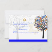 PixDezines rsvp arbre de vie+étoiles, Bar Mitzvah (Dos)