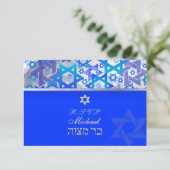 PixDezines rsvp bar mitzvah/bleu/argent (Debout devant)