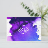 PixDezines RSVP Bar Mitzvah, ✡ d'aquarelle violet (Debout devant)