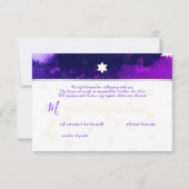 PixDezines RSVP Bar Mitzvah, ✡ d'aquarelle violet (Dos)