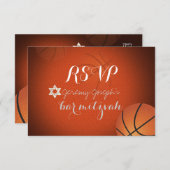 PixDezines RSVP Basketball Bar Mitzvah ✡ (Devant / Derrière)