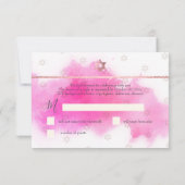 PixDezines RSVP Bat mitzvah, Aquarelle rose ✡ (Dos)