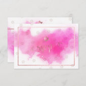 PixDezines RSVP Bat mitzvah, Aquarelle rose ✡ (Devant / Derrière)