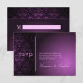 PixDezines RSVP Bijoux Damask/plum (Voorkant / Achterkant)