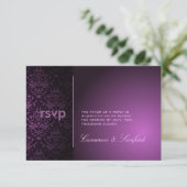 PixDezines RSVP Bijoux Damassé/prune (Debout devant)