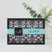 PixDezines rsvp Black Flora Damask/DIY kleuren (Staand voorkant)