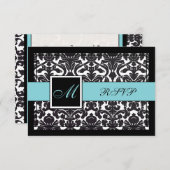 PixDezines rsvp Black Flora Damask/DIY kleuren (Voorkant / Achterkant)