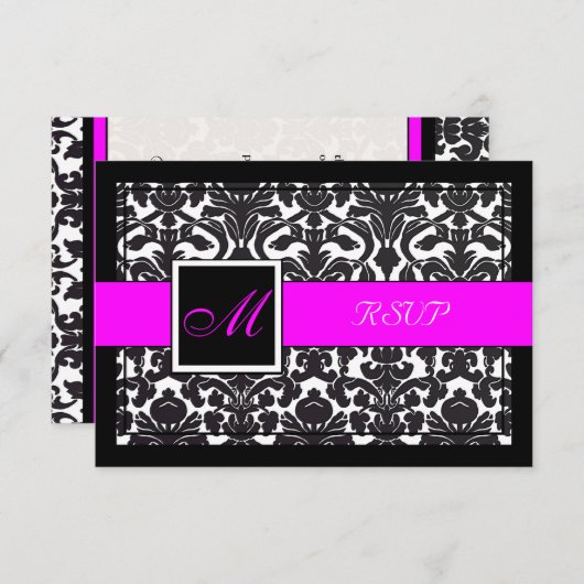 PixDezines rsvp Black Flora Damask/do-it-yourself  (Devant / Derrière)