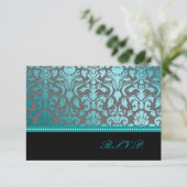 PixDezines rsvp blauwgroen flora demask/diy backgr (Staand voorkant)