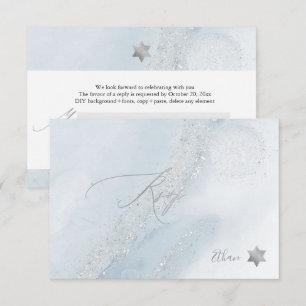 PixDezines RSVP Bleu Poussiéreux Encre+Alcool Mitz