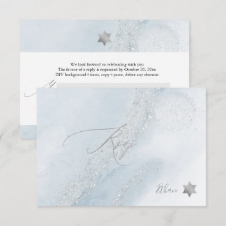 PixDezines RSVP Bleu Poussiéreux Encre+Alcool Mitz