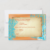 PixDezines rsvp Blue Coral+Seahorse, beach party (Dos)