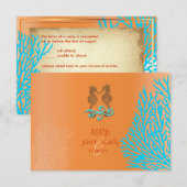 PixDezines rsvp Blue Coral+Seahorse, beach party (Devant / Derrière)