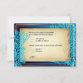 PixDezines rsvp Blue Coral+Seahorse, beach party (Dos)