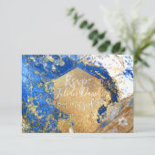 PixDezines RSVP Blue Granite Bar Mitzvah ✡ (Debout devant)