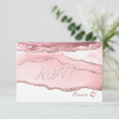 PixDezines RSVP Blush Burgundy Agate Bat mitzvah ✡ (Debout devant)