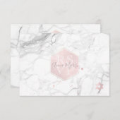 PixDezines RSVP Blush rose Honeycomb Mitzvah ✡ (Devant / Derrière)