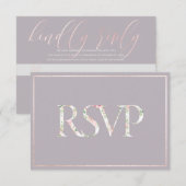 PixDezines RSVP botanique | Fond DIY ARDOISE PÂLE (Devant / Derrière)