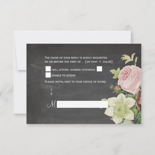 PixDezines rsvp chalkboard+roses vintages (Dos)