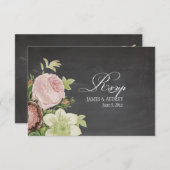 PixDezines rsvp chalkboard+roses vintages (Devant / Derrière)