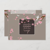 PixDezines rsvp Cherry Blossom/diy background (Voorkant / Achterkant)