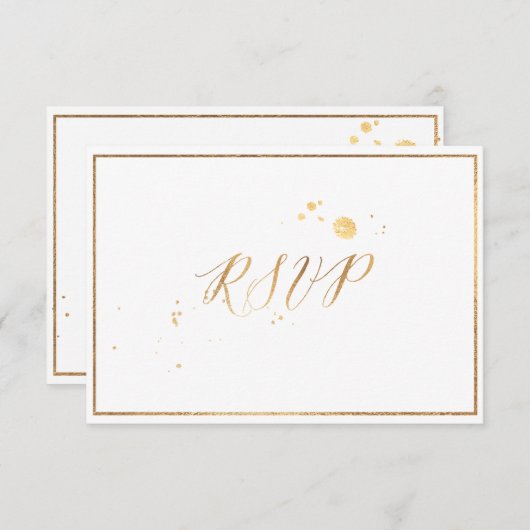 PixDezines RSVP Classic Faux Or/do-it-yourself Cou (Devant / Derrière)