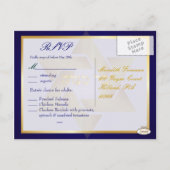 PixDezines RSVP Classic Mitzvah voor 5x7 uitnodigi Uitnodiging Briefkaart (Achterkant)