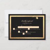 PixDezines RSVP Classique Or Faux / DIY Couleur (Dos)