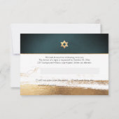 PixDezines RSVP Dark Forest Green Mitzvah ✡ (Achterkant)