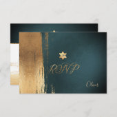 PixDezines RSVP Dark Forest Green Mitzvah ✡ (Voorkant / Achterkant)