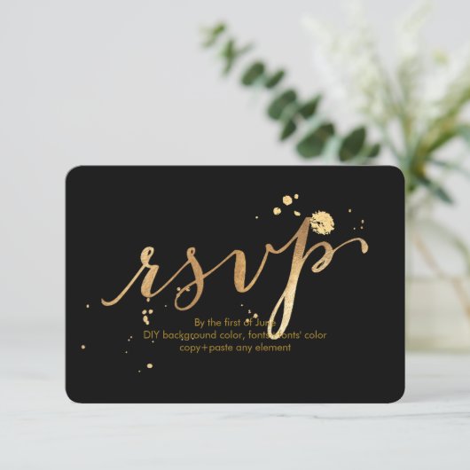 PixDezines RSVP Dazzled/Faux Gold/do-it-yourself A (Debout devant)