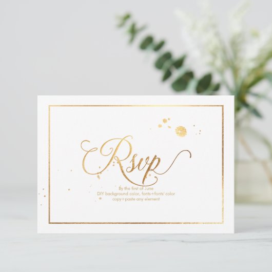 PixDezines RSVP Dazzled/Faux Gold/do-it-yourself A (Debout devant)