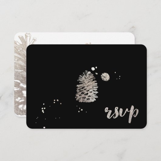 PixDezines rsvp ébloui/argent/pinecone/soirée (Devant / Derrière)