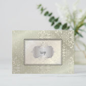 PixDezines rsvp Étienne Damask Kaartje (Staand voorkant)