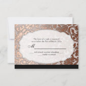 PixDezines rsvp faux damas en cuivre/couleurs do-i (Dos)