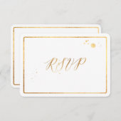 PixDezines RSVP Faux Gold Foil/do-it-yourself Colo (Devant / Derrière)