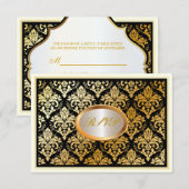PixDezines rsvp faux gold jolie damask/diy (Voorkant / Achterkant)