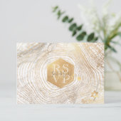 PixDezines RSVP Faux Gold Tree Rings Bar Mitzvah ✡ (Debout devant)