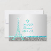 PixDezines rsvp faux parties scintillant eiffel/ba (Devant)