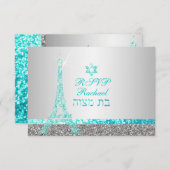 PixDezines rsvp faux parties scintillant eiffel/ba (Devant / Derrière)
