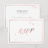 PixDezines RSVP Faux Rose Gold Foil/do-it-yourself (Devant / Derrière)