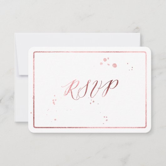 PixDezines RSVP Faux Rose Gold Foil/do-it-yourself (Devant)