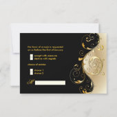 PixDezines rsvp Filigree+tourbillons/noir+or (Dos)
