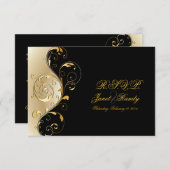 PixDezines rsvp Filigree+tourbillons/noir+or (Devant / Derrière)