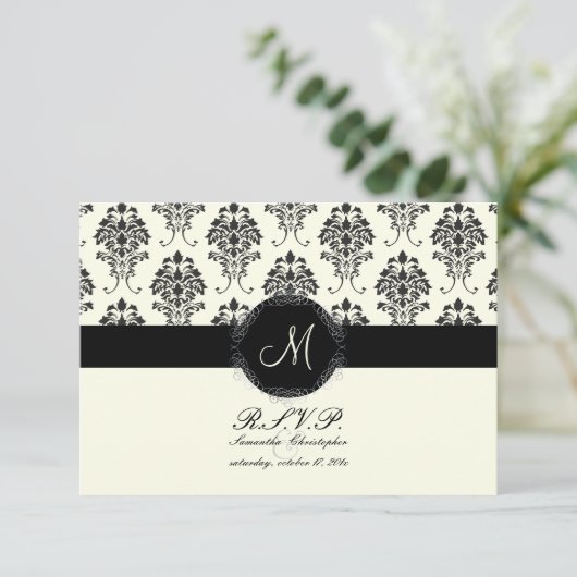 PixDezines rsvp Florentius Damask | DIY-kleur (Staand voorkant)