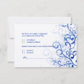PixDezines rsvp Flourish/tournois feuille/bleu (Dos)