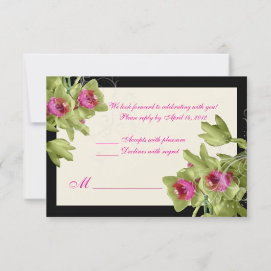 PixDezines rsvp Green Orchid/do-it-yourself arrièr (Dos)