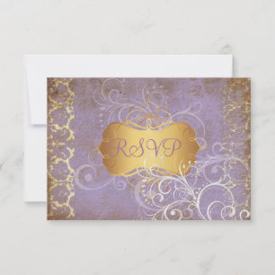 PixDezines rsvp  grunge desiree damask Kaartje