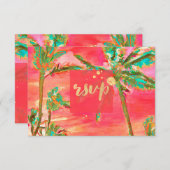 PixDezines RSVP  Hawaiian Beach/Coral (Voorkant / Achterkant)