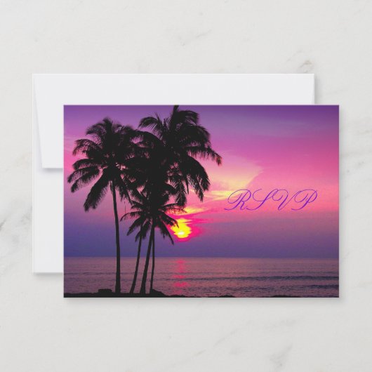PixDezines rsvp Hawaiian Sunset Beach Scence (Devant)